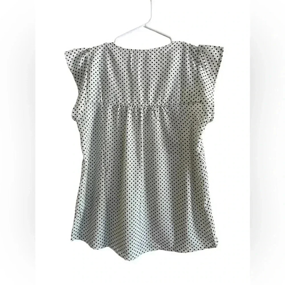 Savanna Jane Polka Dot Embroidered with Cap sleeves Blouse - Picture 3 of 9